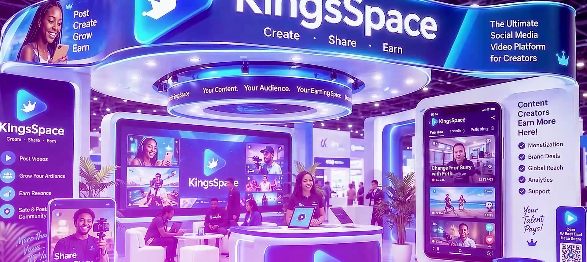 The KingsSpace stand for content creators